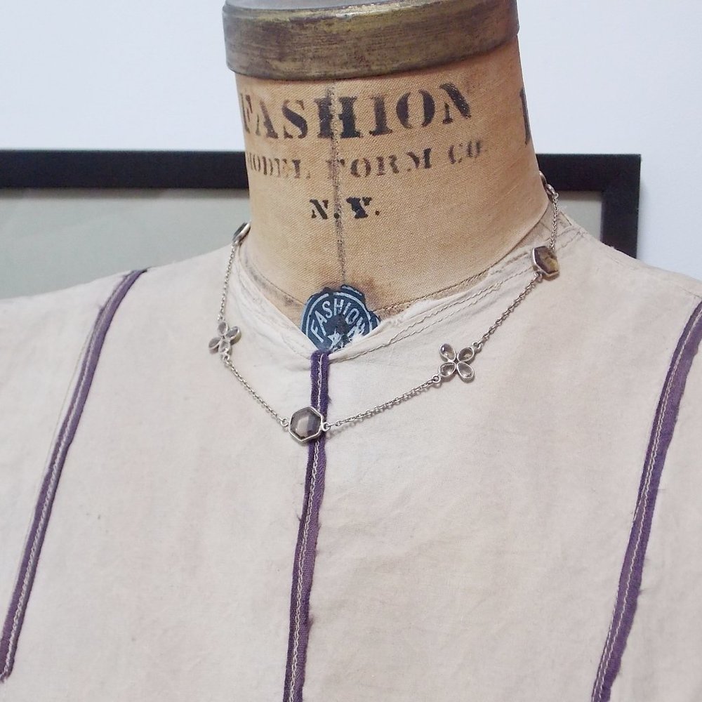 Gemstone Flower Necklace by Soixante Neuf